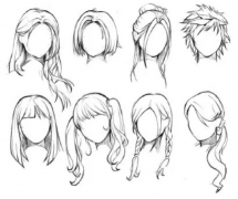 动漫人物的头发怎么画？