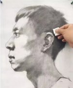速写绘画之头像速写范画步骤演示，记得保存！