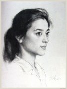女青年素描头像步骤详解教程，小白必学！