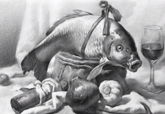 素描静物中盘子的绘画方法及技巧，你学会了吗？